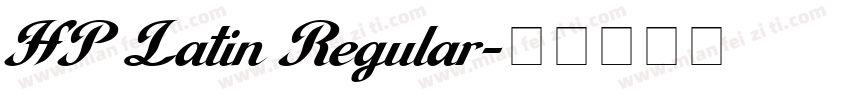 HP Latin Regular字体转换